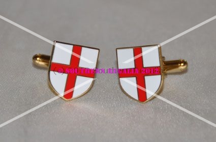 England Shield Cufflinks - Click Image to Close